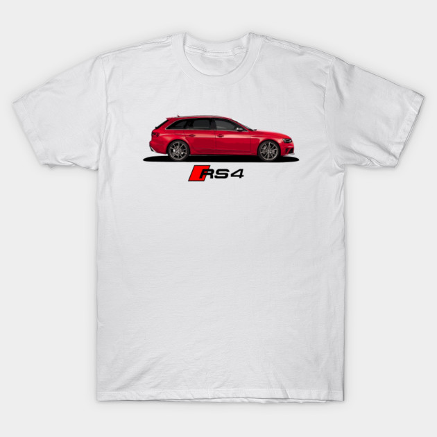 Audi RS4 Red - Audi Rs4 - T-Shirt | TeePublic UK